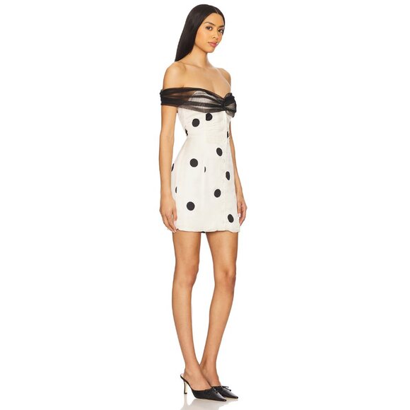 NWT For Love and Lemons Dorothy dot mini dress - Picture 6 of 13